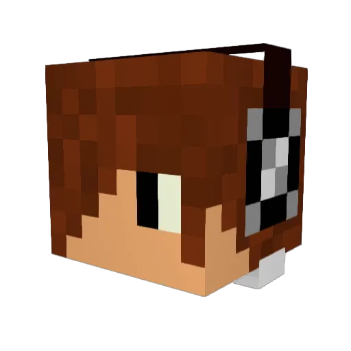 _Gideon Minecraft avatar head, 3D render