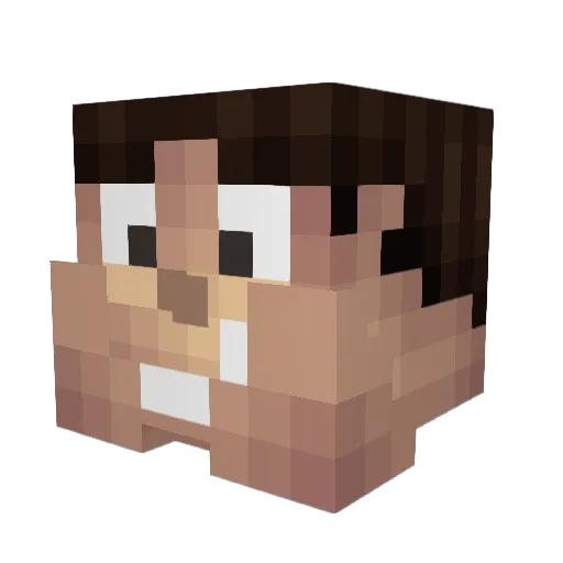 _Giggity Minecraft avatar head, 3D render