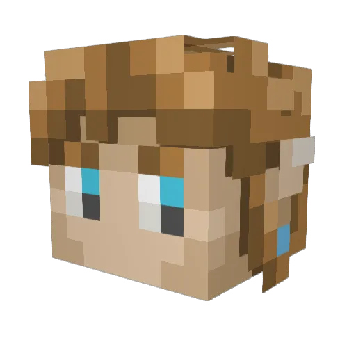 _Gillian__ Minecraft avatar head, 3D render