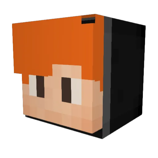 _Ginja_ Minecraft avatar head, 3D render