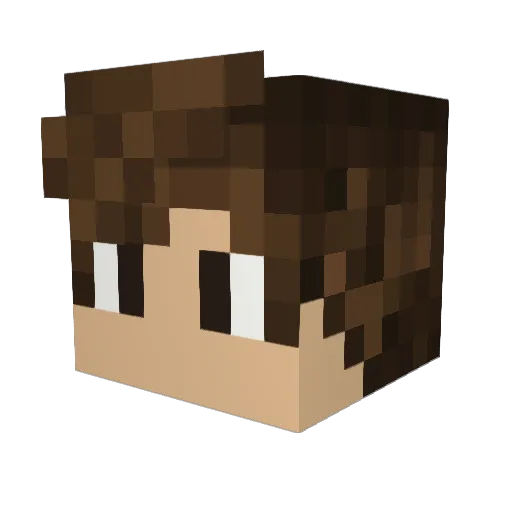 _Gio99_ Minecraft avatar head, 3D render