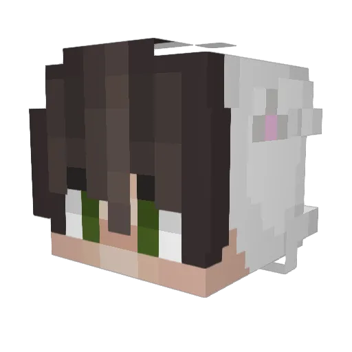 _Giuuu_ Minecraft avatar head, 3D render