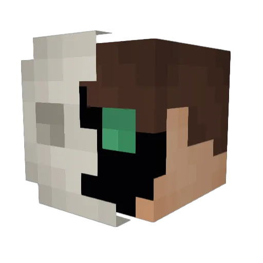 _Gl1t3h_ Minecraft avatar head, 3D render