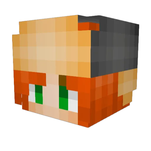 _GlennRhee_ Minecraft avatar head, 3D render