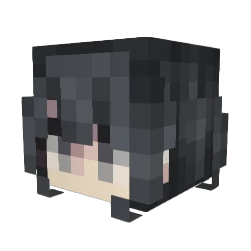 _Glitch_Out_ Minecraft avatar head, 3D render