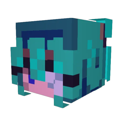 _Glitchy__ Minecraft avatar head, 3D render