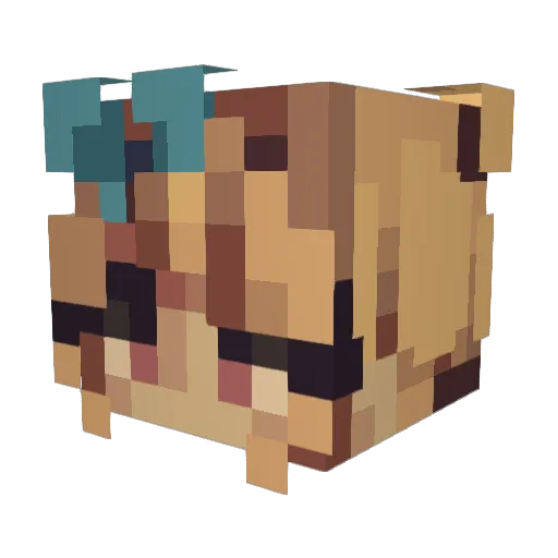 _GlitterKitten_ Minecraft avatar head, 3D render