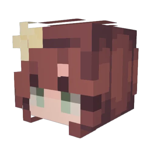 _GlowstickEater Minecraft avatar head, 3D render
