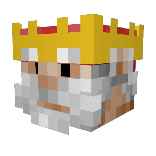 _Gnome_King_ Minecraft avatar head, 3D render