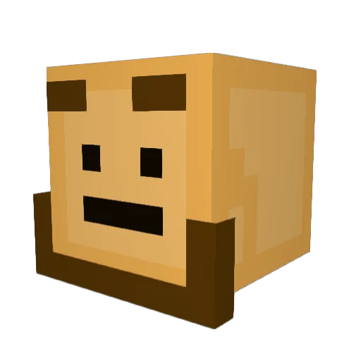 _Gnux_ Minecraft avatar head, 3D render