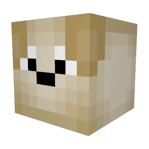 _GoDoG_ Minecraft avatar head, 3D render