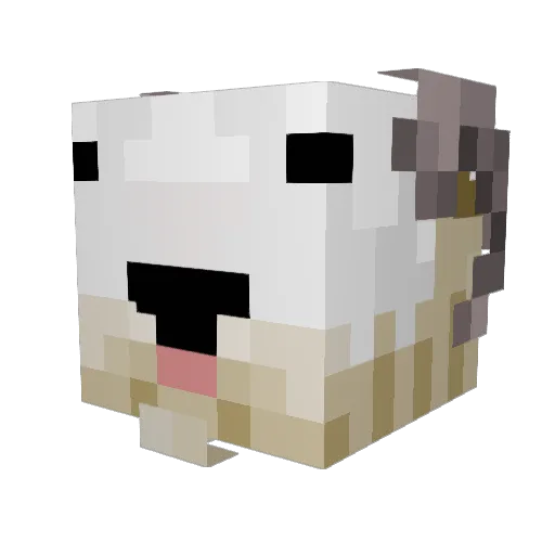 _Goatman Minecraft avatar head, 3D render