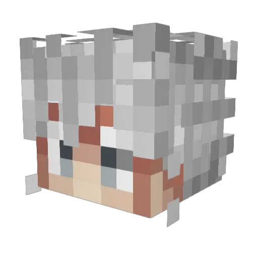 _GokuPvP_ Minecraft avatar head, 3D render