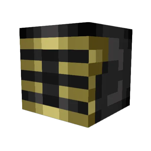 _Gold_Man_ Minecraft avatar head, 3D render