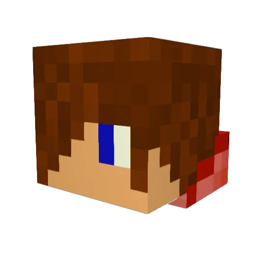 _GoldenWind_ Minecraft avatar head, 3D render