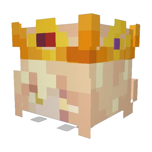 _Goldfinch_ Minecraft avatar head, 3D render