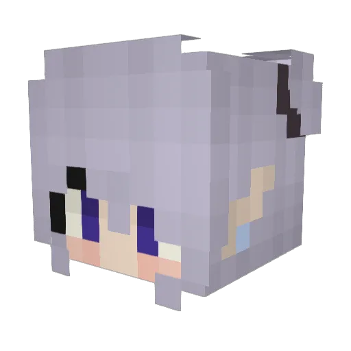 _Gothic Minecraft avatar head, 3D render