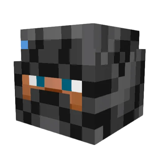 _Grada Minecraft avatar head, 3D render