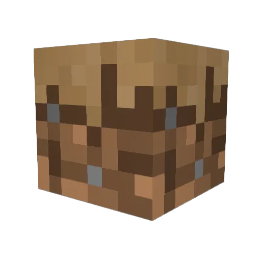 _GrassyBlock Minecraft avatar head, 3D render