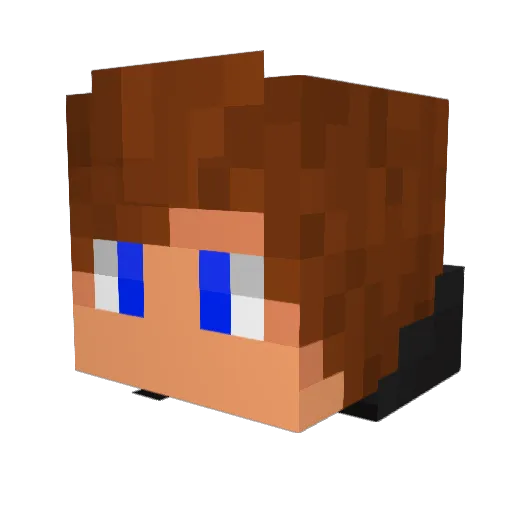 _GravyTheGamer_ Minecraft avatar head, 3D render