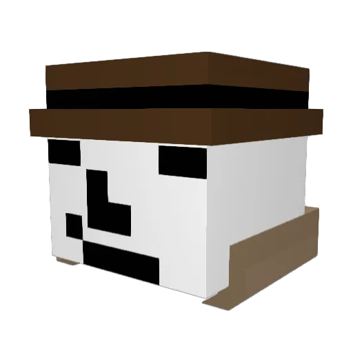 _GreenTop Minecraft avatar head, 3D render