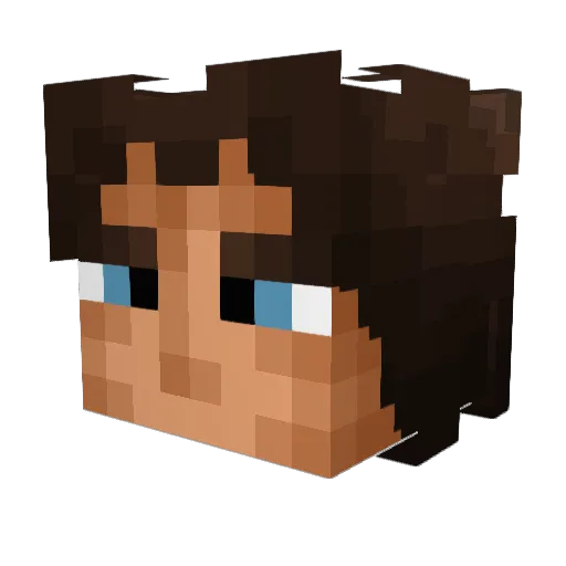 _Green_Dragon Minecraft avatar head, 3D render
