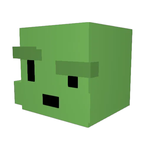 _Green_Guy Minecraft avatar head, 3D render