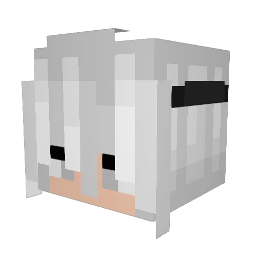 _Greytastic_ Minecraft avatar head, 3D render