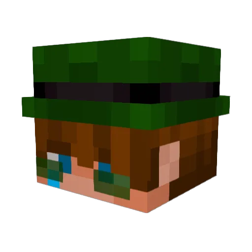 _Grim10ck_ Minecraft avatar head, 3D render