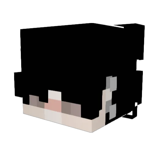 _GrimNoir_ Minecraft avatar head, 3D render