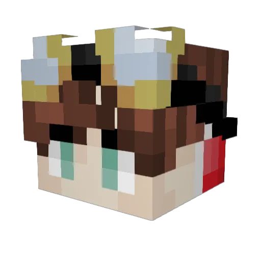 _Grimluck_ Minecraft avatar head, 3D render