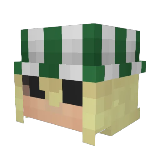 _Grimm_ Minecraft avatar head, 3D render