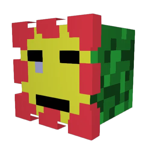 _Grimmroc_ Minecraft avatar head, 3D render