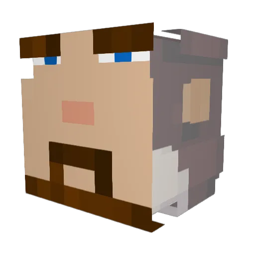 _Grimmy_1 Minecraft avatar head, 3D render