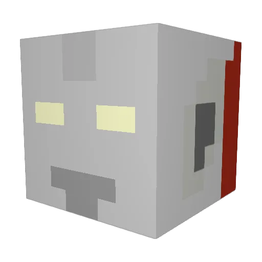 _Gro0t_ Minecraft avatar head, 3D render