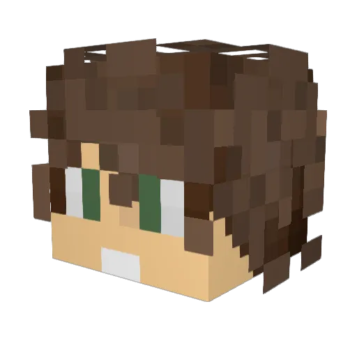 _Grobian_ Minecraft avatar head, 3D render