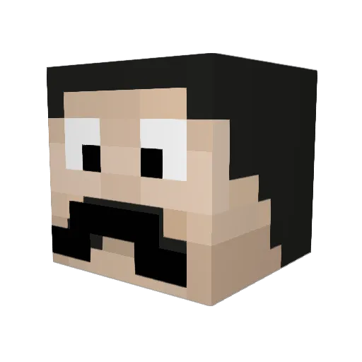 _Gromit_ Minecraft avatar head, 3D render