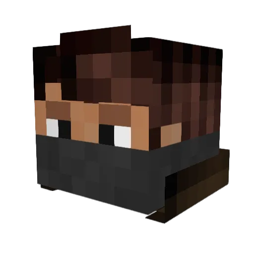_Grzechu_ Minecraft avatar head, 3D render