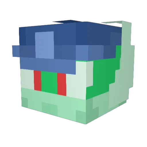 _Guigui Minecraft avatar head, 3D render