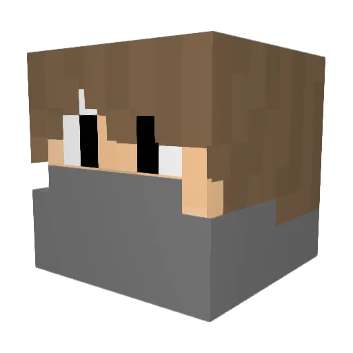 _Gulli_ Minecraft avatar head, 3D render