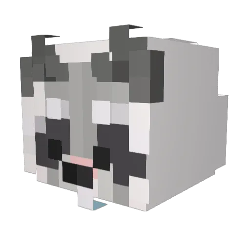 _Guri Minecraft avatar head, 3D render