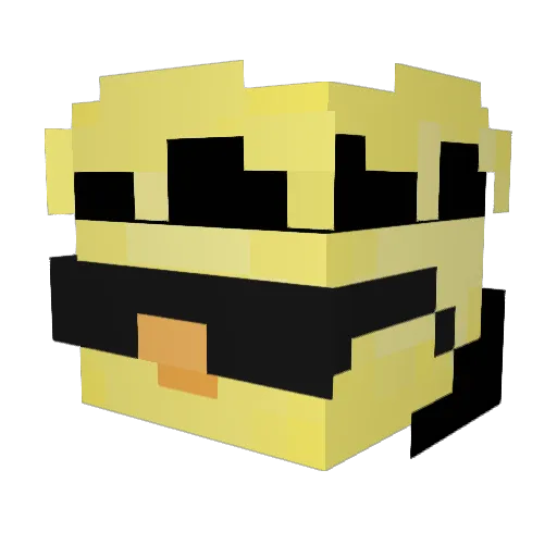 _Guyy Minecraft avatar head, 3D render
