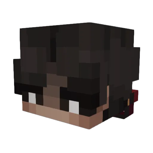 _Guzu Minecraft avatar head, 3D render
