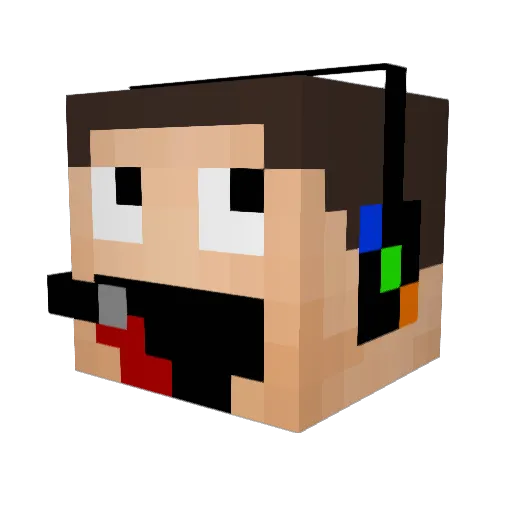 _H0LL0W_ Minecraft avatar head, 3D render
