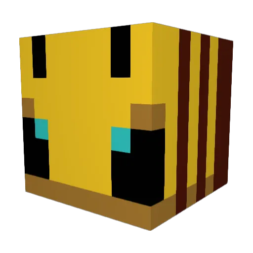 _H0neyBee Minecraft avatar head, 3D render