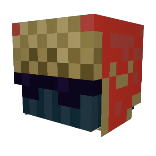 _H1420_ Minecraft avatar head, 3D render