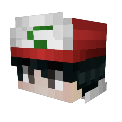 _H3CT0R_ Minecraft avatar head, 3D render