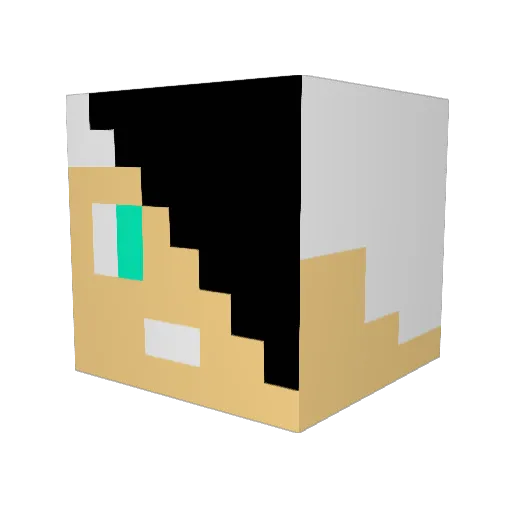 _H4p1G4m3r_ Minecraft avatar head, 3D render