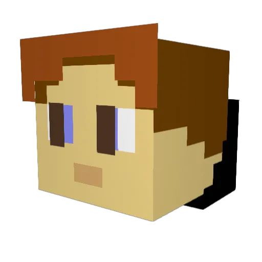 _HADOUKEN_ Minecraft avatar head, 3D render