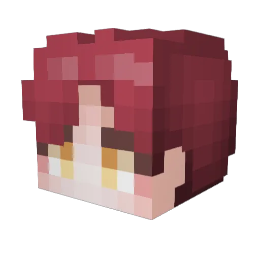 _HAYUN_ Minecraft avatar head, 3D render